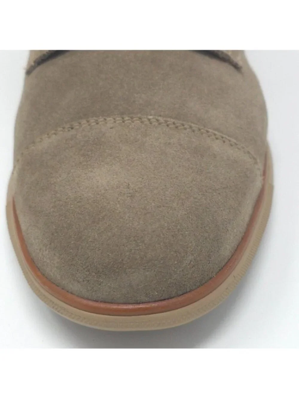 Thomas & Vine Felton Taupe Leather Penny Loafer Tru Comfort 8M